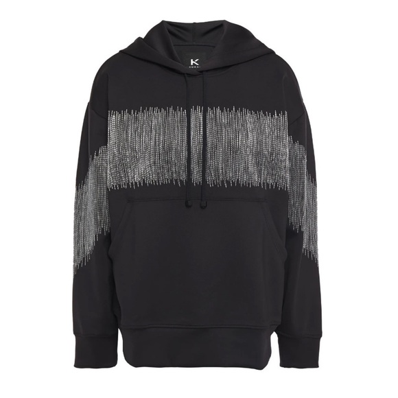 KORAL BY ILLANA KOGEL Titrate Metallic Embroidered Scuba Hoodie - Picture 2 of 10